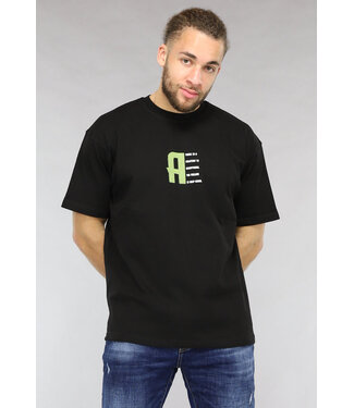 Zwart Mannen Shirt met Butterfly Print