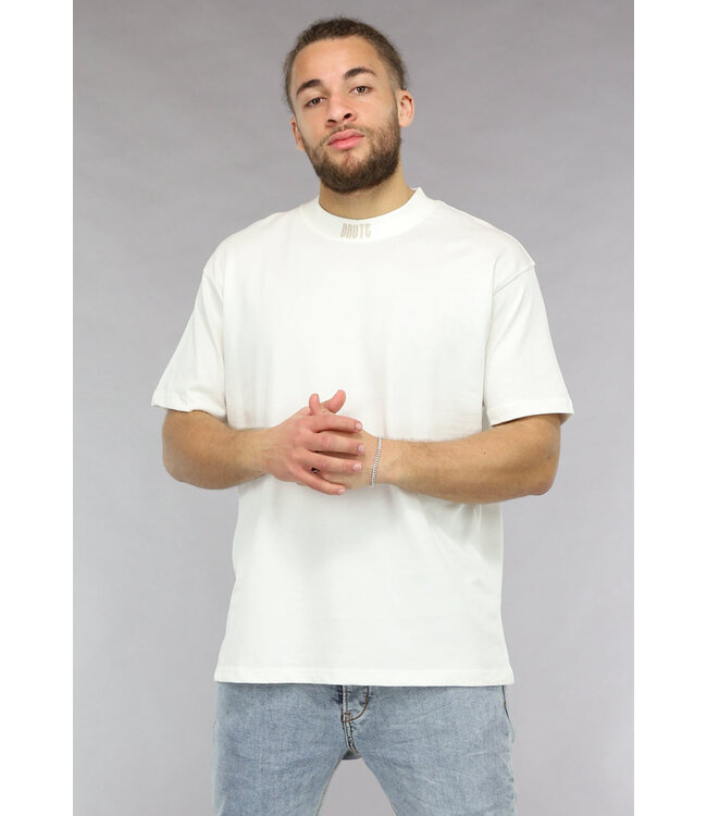 Ecru Heren Shirt met Brute Opdruk