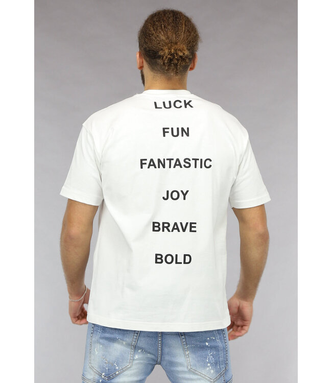 Motivational Heren T Shirt in Ecru
