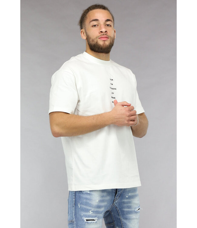 Motivational Heren T Shirt in Ecru