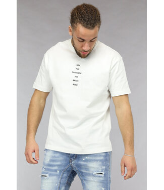 Motivational Heren T Shirt in Ecru