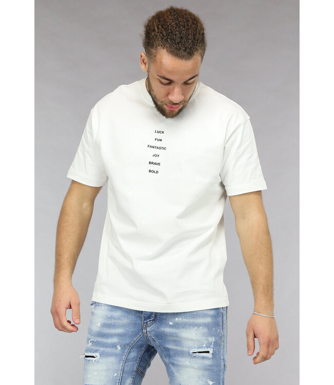 Motivational Heren T Shirt in Ecru