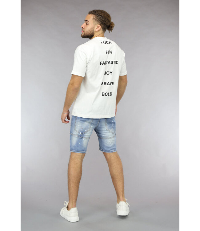 Motivational Heren T Shirt in Ecru