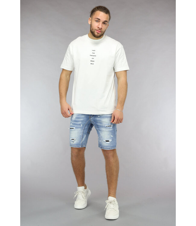 Motivational Heren T Shirt in Ecru
