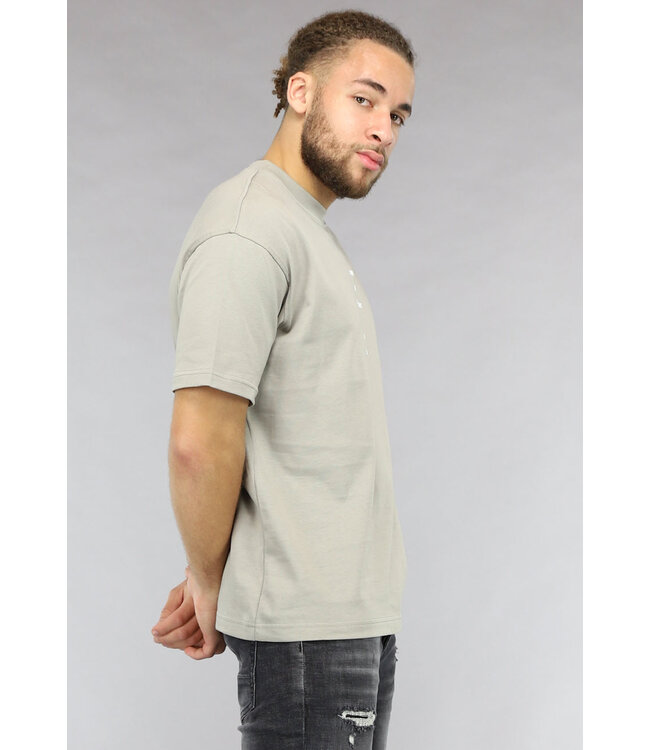 Taupe Heren T Shirt met Quotev