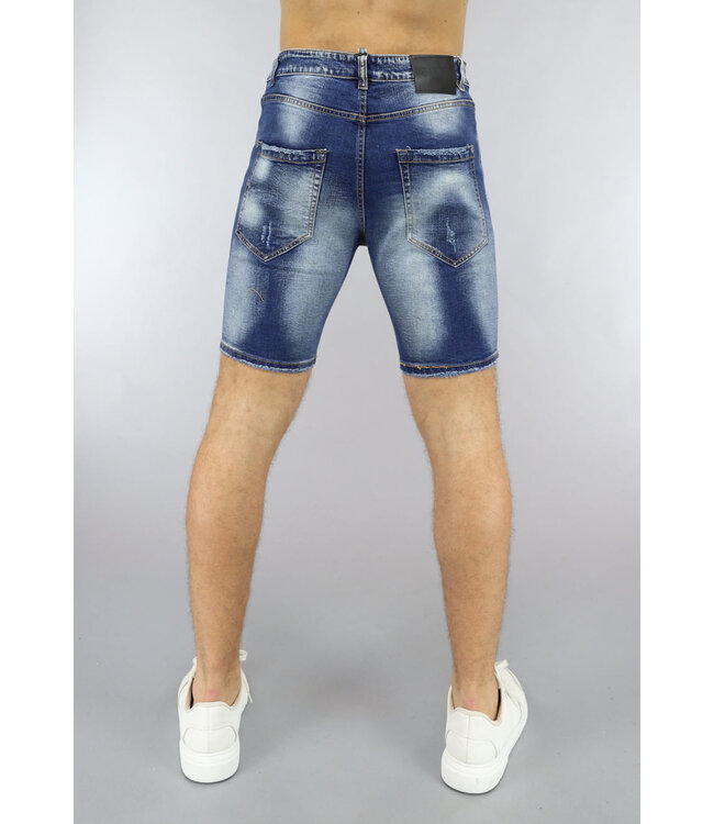 Acid Wash Denim Heren Short