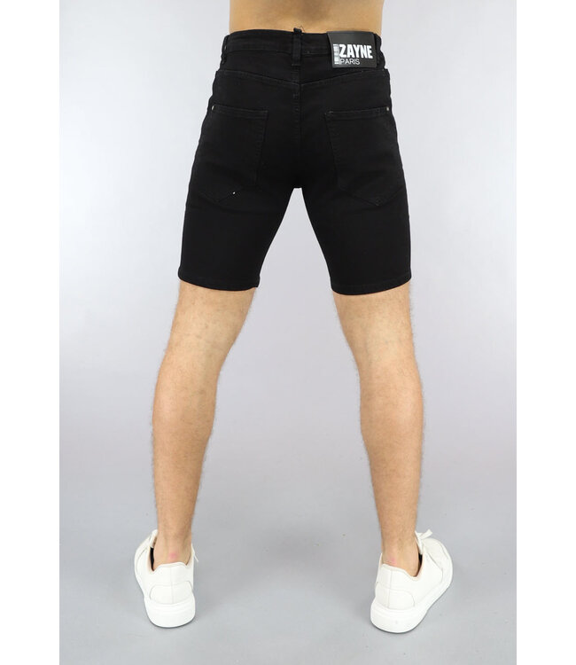 Basic Zwarte Denim Mannen Short