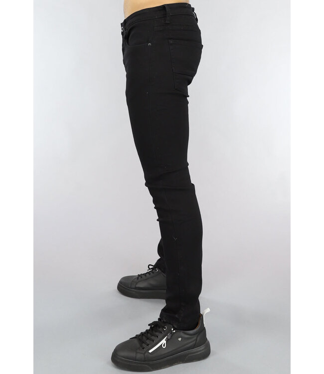 Mannen Skinny Jeans in Zwart