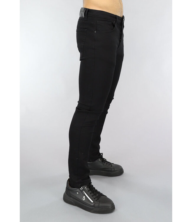Mannen Skinny Jeans in Zwart