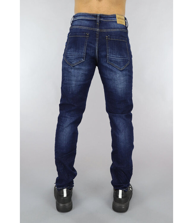 Slim Fit Heren Jeans met Lichte Wassing