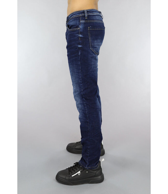 NEW0305 Slim Fit Heren Jeans met Lichte Wassing