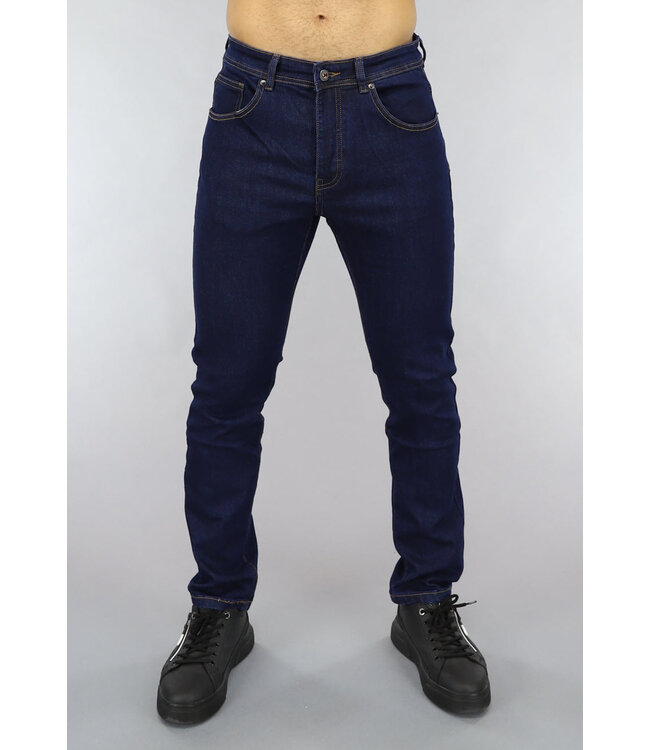 Donkerblauwe Heren Broek in Skinny Model