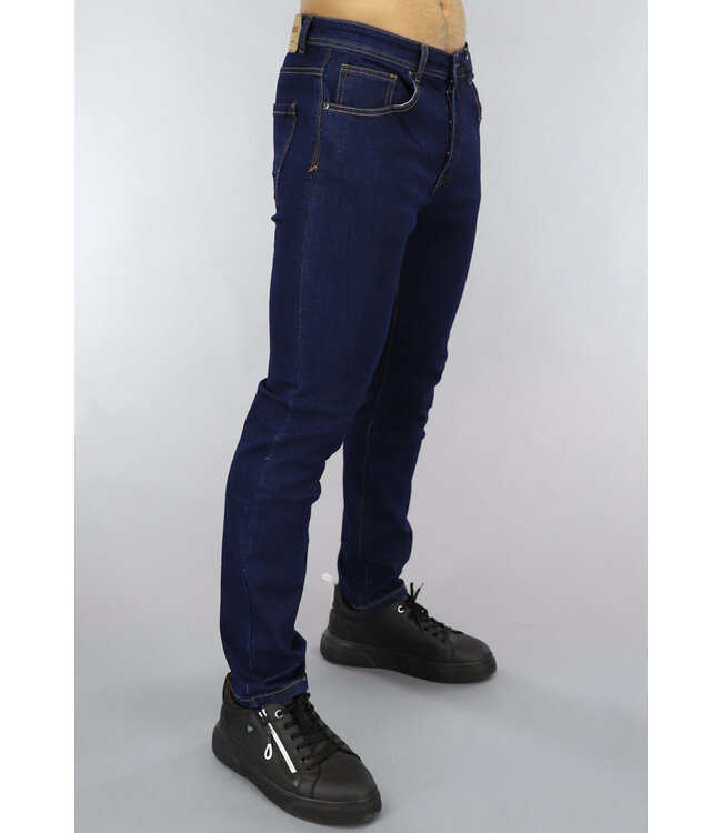 Donkerblauwe Heren Broek in Skinny Model