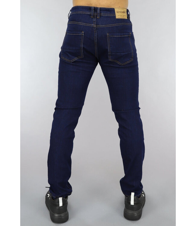 Donkerblauwe Heren Broek in Skinny Model
