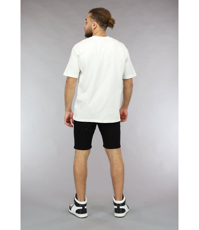 Basic Zwarte Denim Mannen Short
