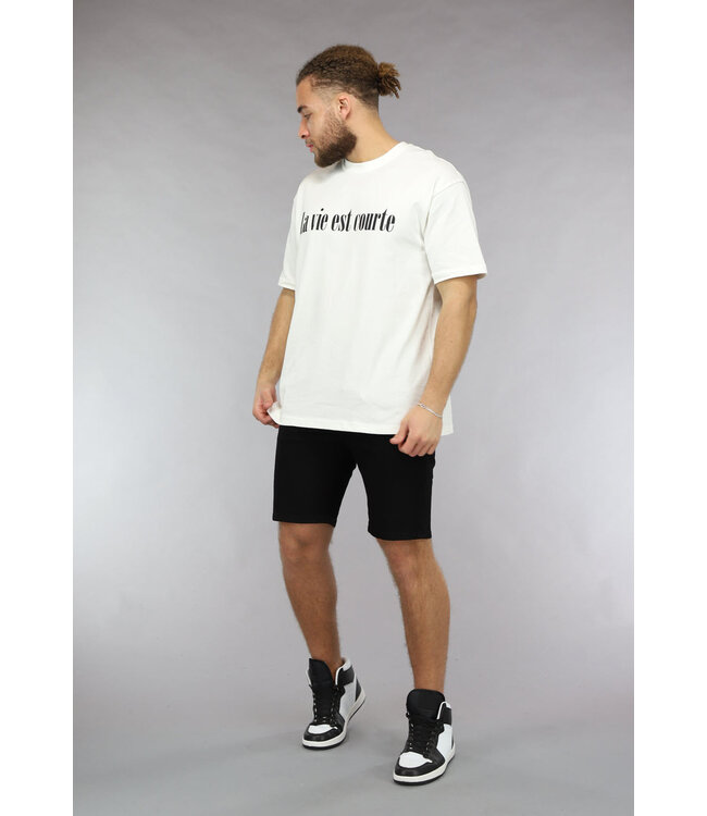 Basic Zwarte Denim Mannen Short