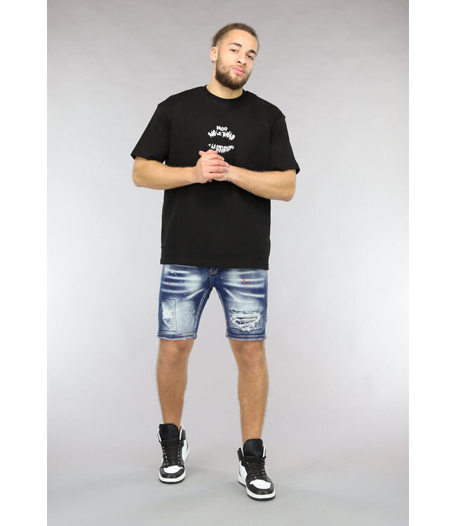 Acid Wash Denim Heren Short