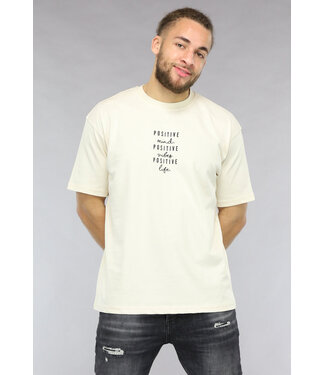 Ecru Loose Fit Motivational Shirt