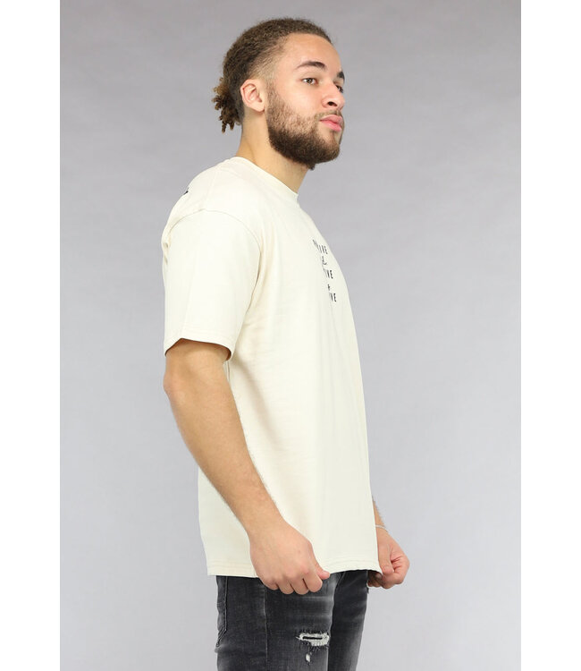 Ecru Loose Fit Motivational Shirt
