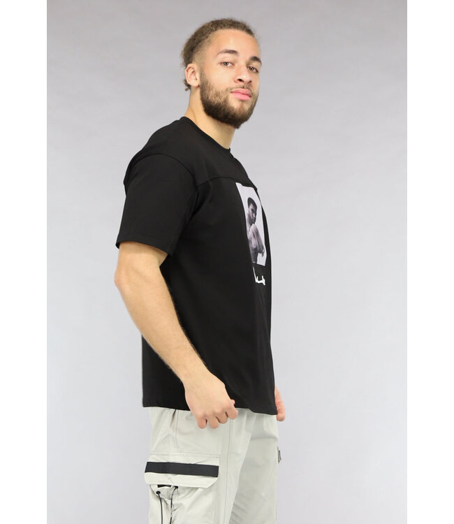Zwart Heren T Shirt met Bokser