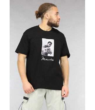 Zwart Heren T Shirt met Bokser