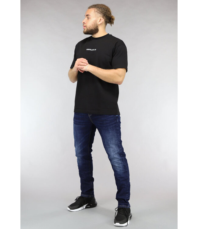 Zwart Heren T Shirt met Essentielles of Life