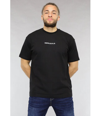 Zwart Heren T Shirt met Essentielles of Life