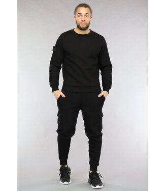 Zwart Heren Huispak met Embleem