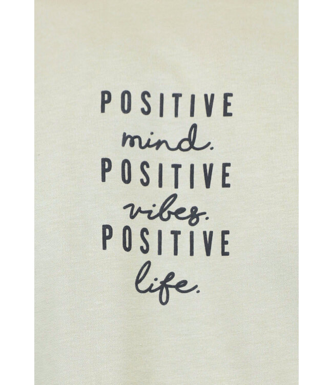 Taupe T Shirt met Motivational Tekst