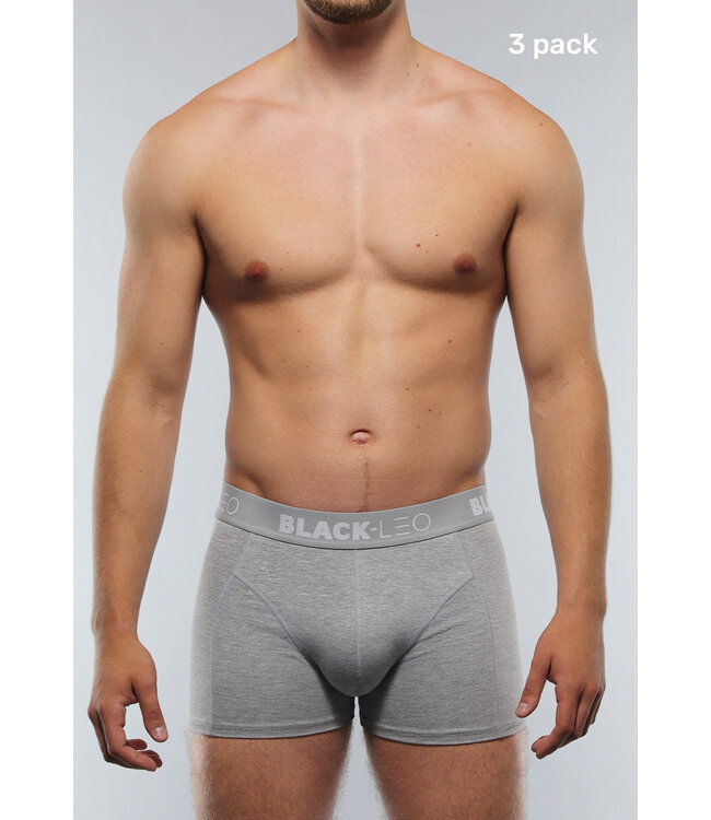 3 Pack Katoenen Ademende Heren Boxers in Grijs