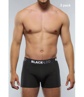 3 Pack Zwarte Katoenen Ademende Heren Stretch Boxers