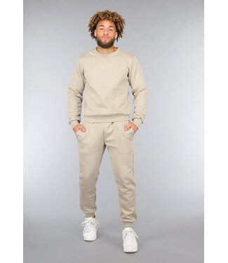 Basic Taupe Heren Tracksuit