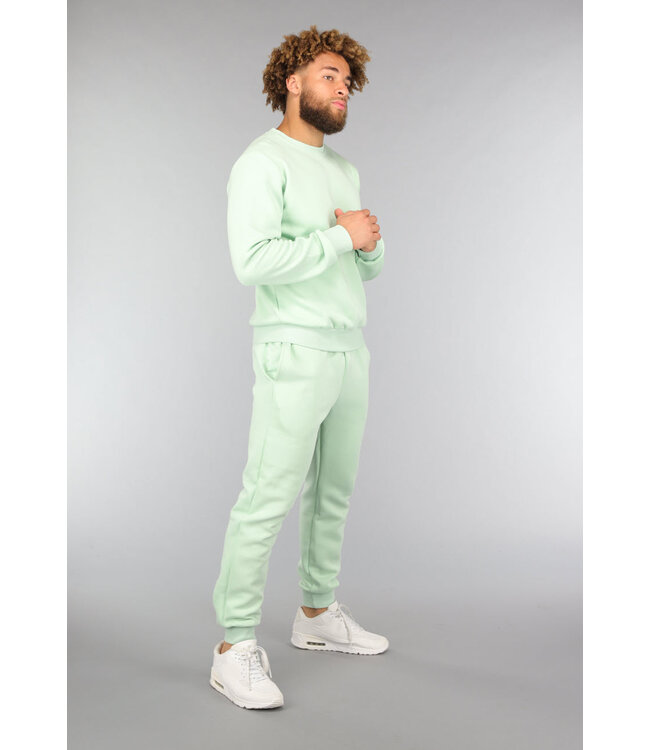 Mintgroene Tweedelige Heren Jogger Set
