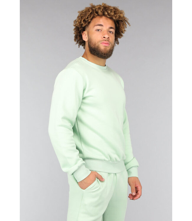 Mintgroene Tweedelige Heren Jogger Set