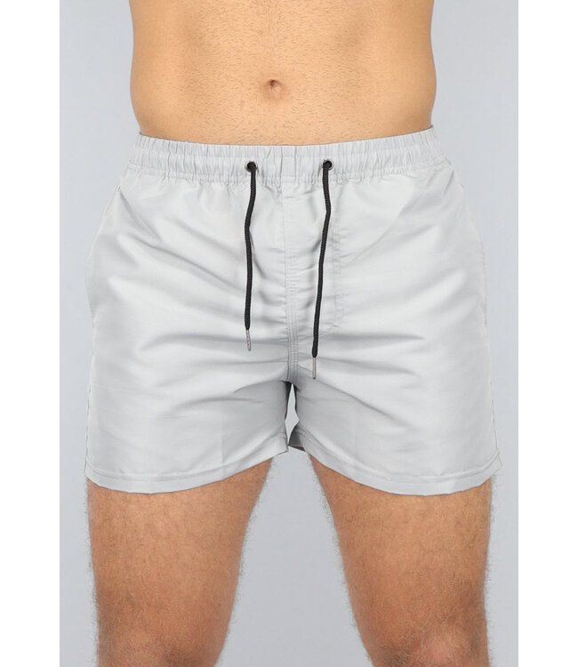 Grijze Heren Zwembroek met Zwarte Touwtjes