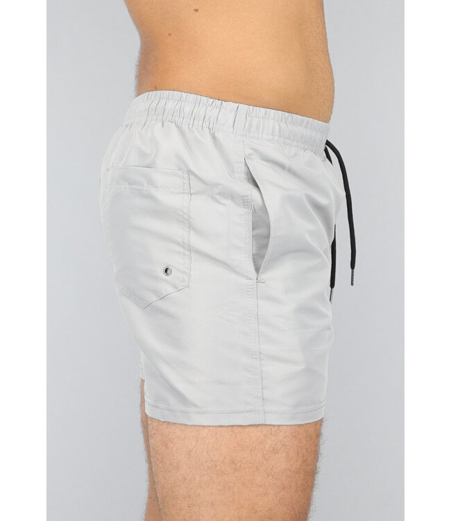 Grijze Heren Zwembroek met Zwarte Touwtjes