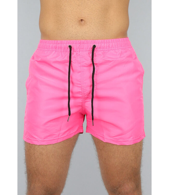 Roze Heren Zwembroek met Zwarte Touwtjes