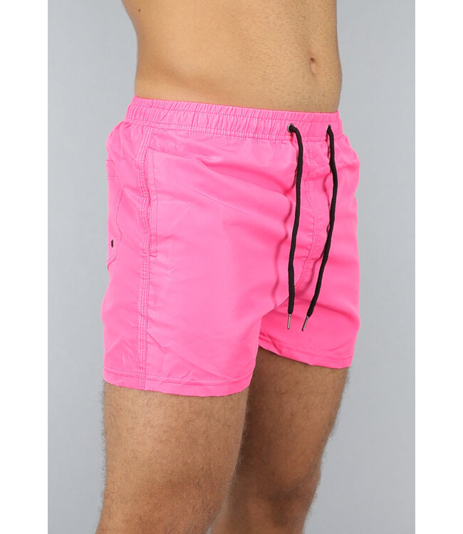 Roze Heren Zwembroek met Zwarte Touwtjes