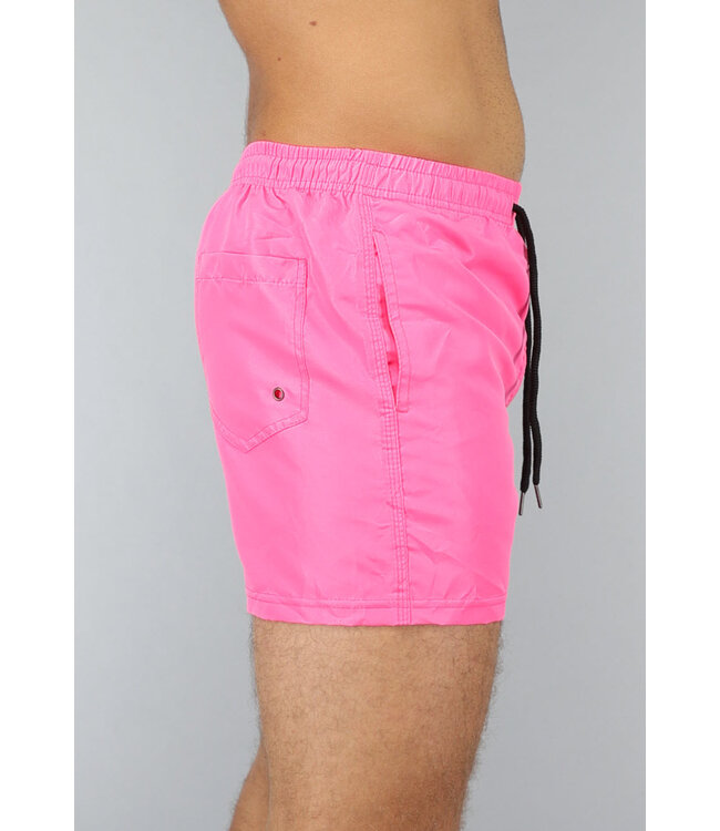 Roze Heren Zwembroek met Zwarte Touwtjes