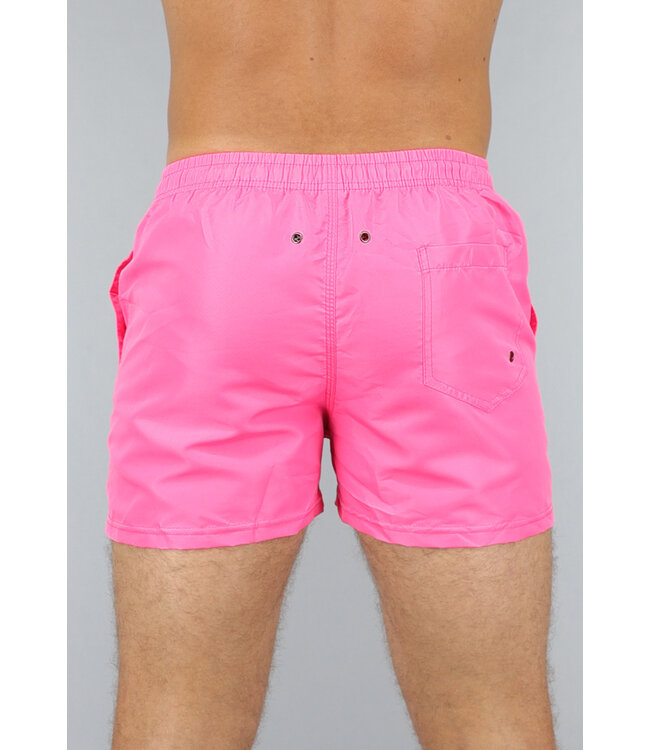 Roze Heren Zwembroek met Zwarte Touwtjes