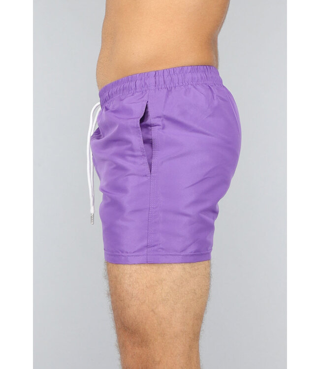 Paarse Heren Zwembroek met Witte Touwtjes