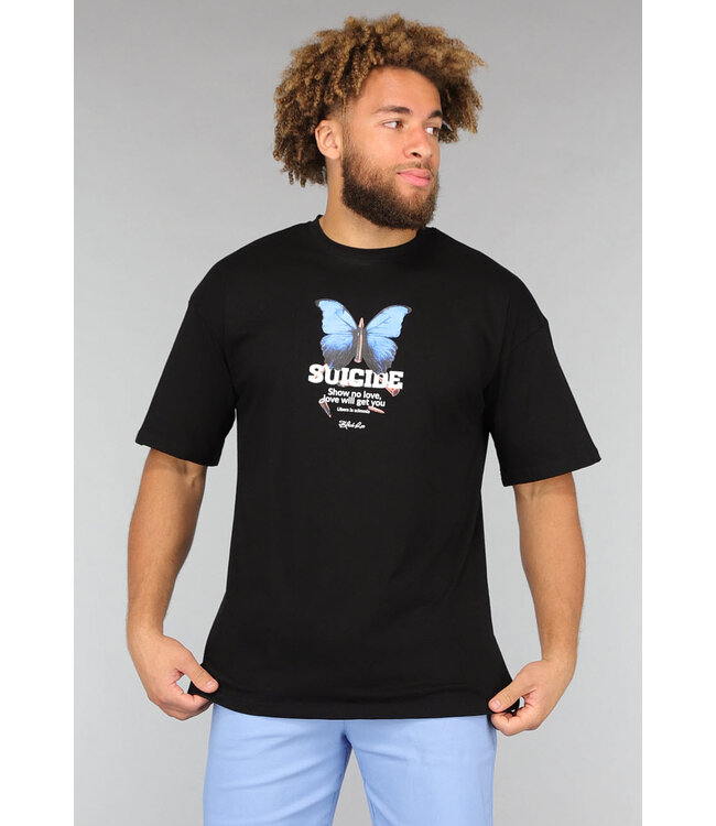 Zwart Heren Suicide Shirt