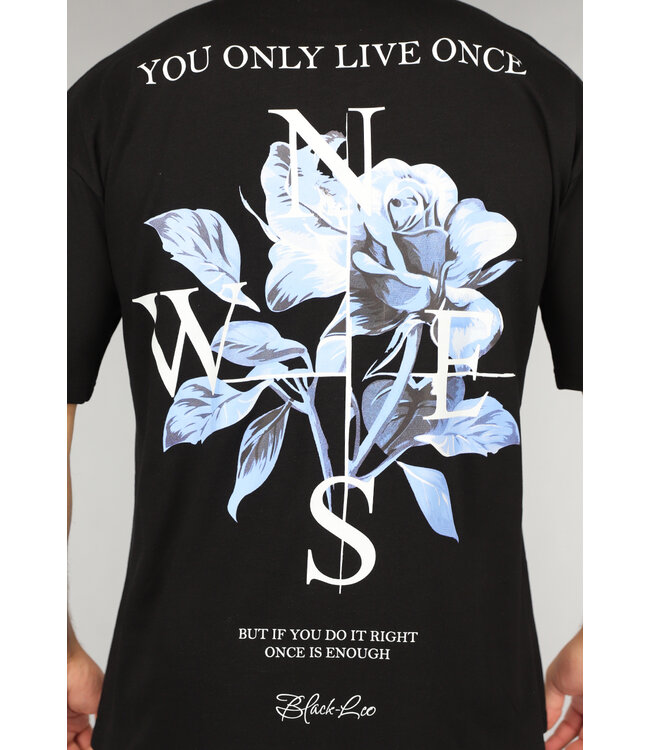 Zwart You Only Live Once Heren Shirt