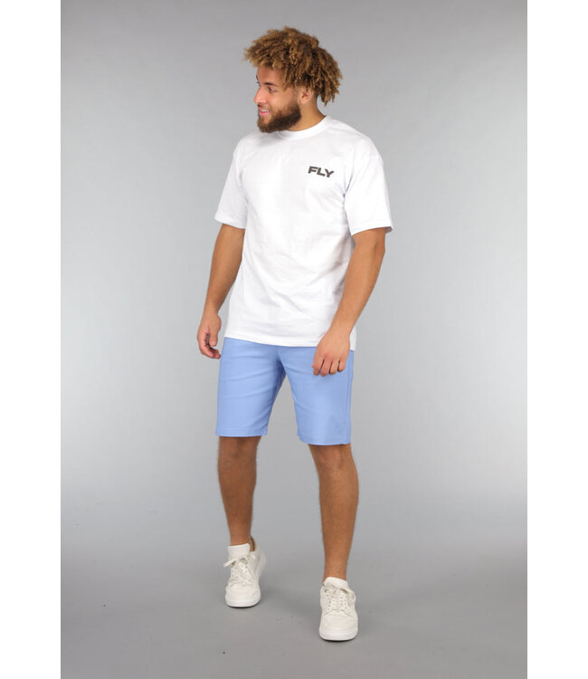 Wit Katoenen Heren Shirt met Fly Opdruk