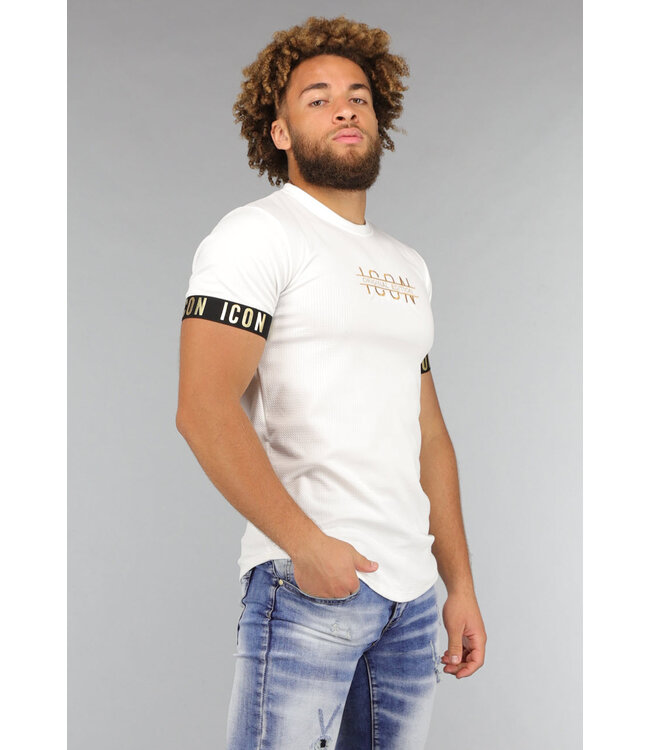 Wit met Goud Heren T Shirt