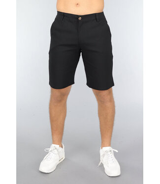 Zwarte Pantalon Heren Short met Lusjes