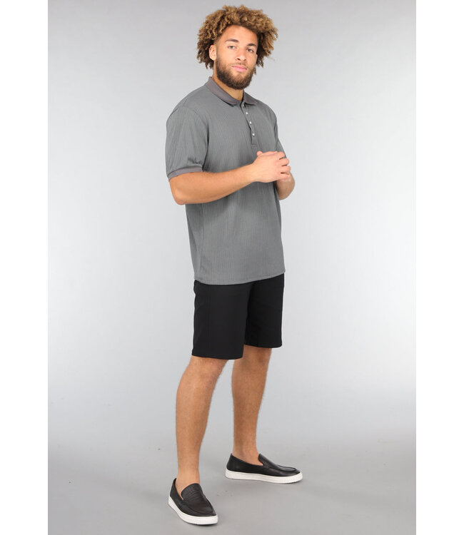Zwarte Pantalon Heren Short met Lusjes