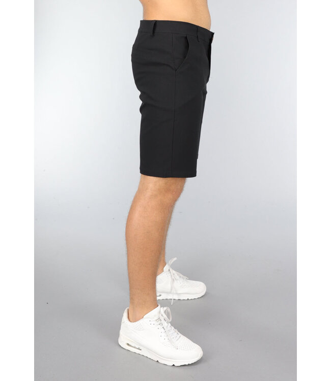 Zwarte Pantalon Heren Short met Lusjes