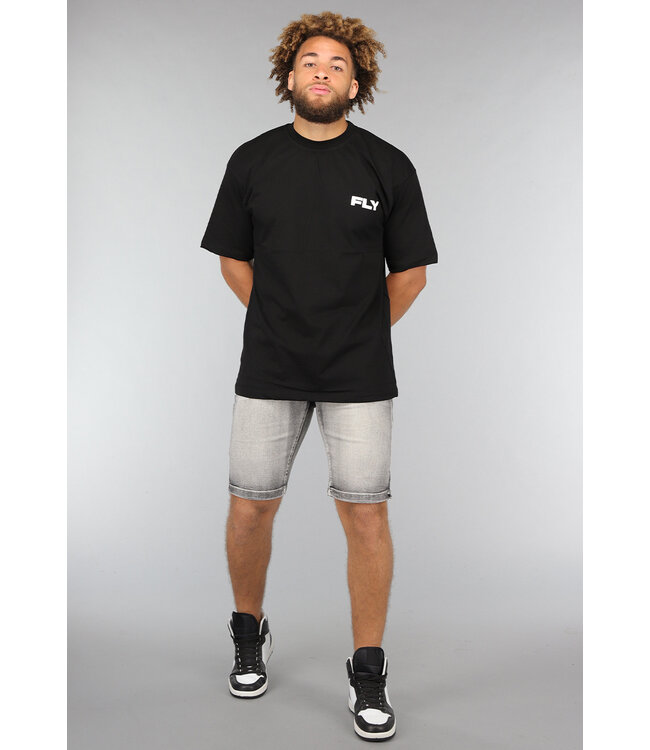 Grijze Heren Short met Acid Wash