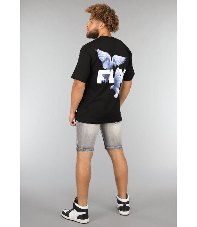 Grijze Heren Short met Acid Wash